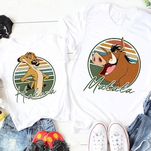 Retro Disney The Lion King Shirt , Funny Hakuna Matata T-Shirt, Timon Simba Shirt, Disneyland Family Vacation Shirt, Matching Birthday Gifts