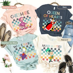 Disney Characters Shirts, Alice in Wonderland Characters Shirt, Disney Parks Shirt, Disneyland Family Trip Matching Shirt Birthday Gift