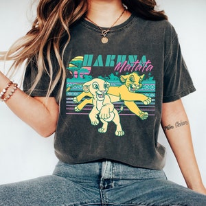 Disney Lion King Retro Simba and Nala 90s Hakuna Matata T-Shirt, Disneyland Family Vacation Shirt, Disney World Matching Birthday Gifts