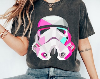 Star Wars Stormtrooper Geometric Prism Helmet Graphic T-Shirt, Disneyland Family Vacation Shirt, Magic Kingdom Shirt, Matching Birthday Gift