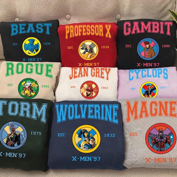 Marvel Est X-Men _97 Character Group T-Shirt, Wolverine X-Men Shirt, Marvel Comics Gift Tee, MCU Fan Tee, Marvel Matching Family Shirts
