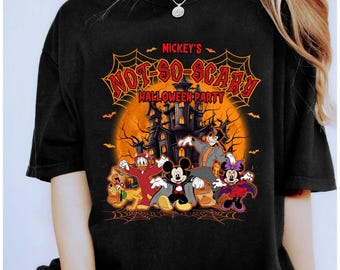 Camiseta de Halloween de Mickey (no tan aterradora), Camiseta de Halloween de Mickey y sus amigos, Camiseta de Halloween de Mickey y Minnie, Fiesta de Halloween de Disneyland