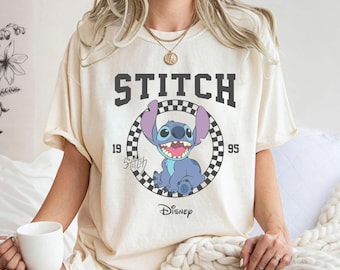 Maglietta retrò Disney Lilo e Stitch, maglietta vintage Stitch, regalo per una vacanza in famiglia a Disneyland, regali di compleanno Disney, Disney Squad