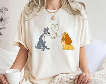 Disney Lady and The Tramp Bella Notte Sing- Along T-Shirt, Disneyland Family Vacation Shirt, Disney World Matching Birthday Gifts