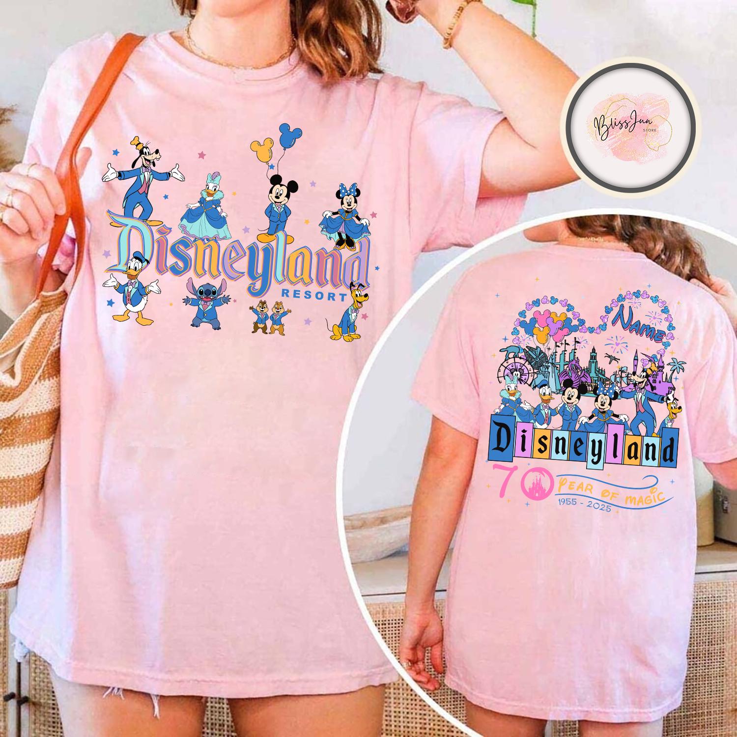 ディズニーランド70周年記念 1955-2025 シャツ、ディズニーランド70