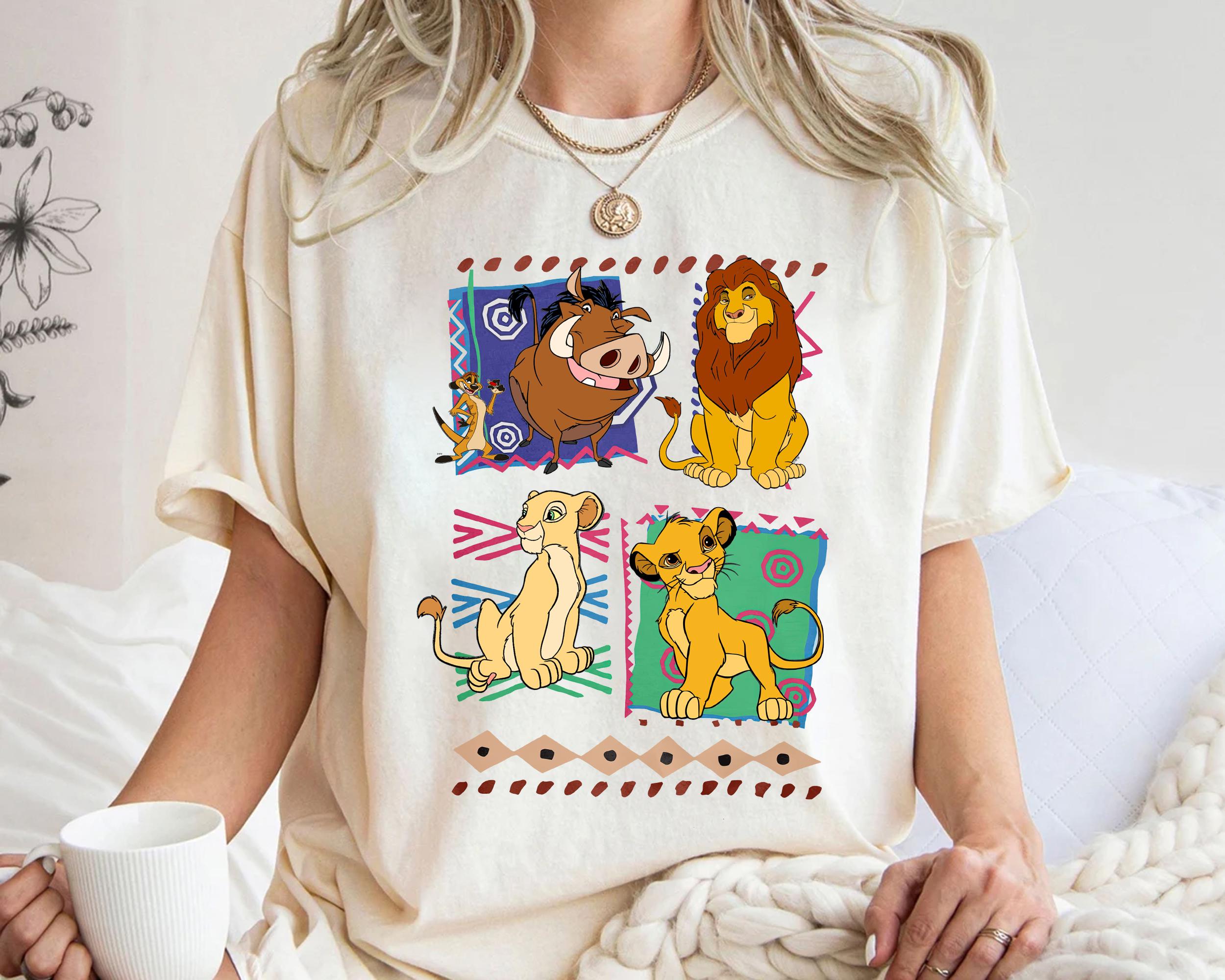 Vintage 90s Disney Lion King Simba and Nala T-shirt, Timon Vintage 90s Disney Lion King Simba and Nala T-shirt, Timon