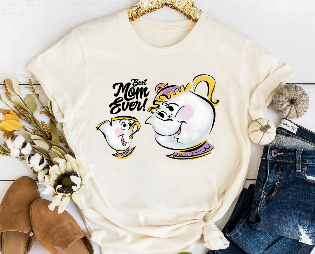 Disney Beauty and the Beast Chip Mrs. Potts Best Mom Ever T-shirt