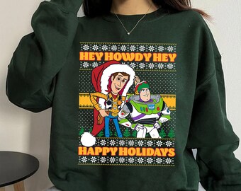 Camiseta fea de Disney Pixar Toy Story Christmas Hey Howdy, camiseta para el viaje familiar a Disneyland 2023, camiseta para el equipo de viaje a Disneyland