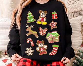 Camiseta de Disney Mickey y sus amigos con galletas de jengibre navideñas, La época más maravillosa del año Camiseta navideña de Disney, Camiseta de Navidad de Disney