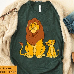 Disney The Lion King Young Simba and Mufasa T-Shirt, The Lion King Shirt, Disneyland Family Vacation Trip Shirt, WDW Matching Shirt