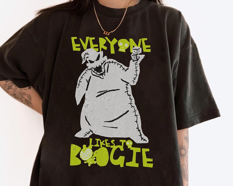Disney The Nightmare Before Christmas Oogie Boogie T-shirt, Alla gillar att boogie-tröja, Oogie Boogie Bash, Disney Halloween-kostymtröja bild 2