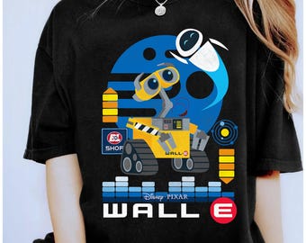 Camiseta de Disney Pixar con el retrato de la amistad de Wall-E y Eva, camiseta de vacaciones familiares en Disneyland, regalos de cumpleaños a juego de Disney World
