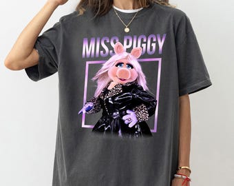 Camiseta premium enmarcada de Missy Piggy de Disney Los Muppets, camiseta de Miss Piggy de Disney, camiseta a juego de Disneyland, viaje a Disney 2026