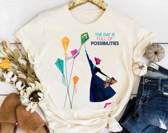 Disney Mary Poppins Full of Possibilities T-Shirt, Mary Poppins Tee,Matching Disneyland Family Vacation Shirt,Disney Matching Birthday Gifts