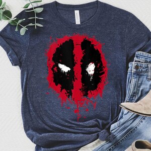 Marvel Deadpool Paint Splatter Logo T-shirt, Marvel Family Party Gift 2026 Tee, MCU Fan Tee, Marvel Comics 2026 Shirt, Disneyland Trip Tee image 3