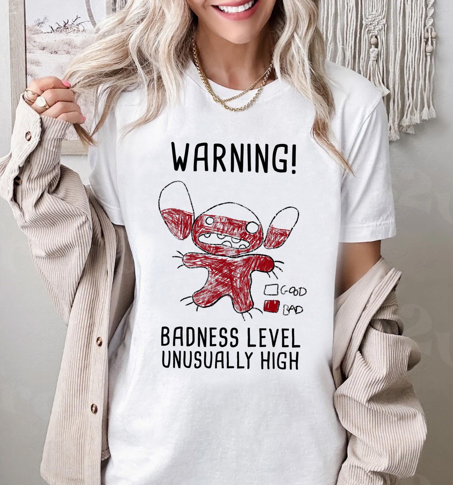 Stitch badness level shirt sale