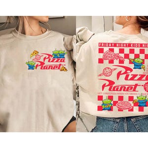 2-Sided Disney Pixar Toy Story Pizza Planet Shirt, Disney Toy Story Aliens Shirt, Pizza Planet Tee, Toy Story Shirt, Disneyland Family Trip