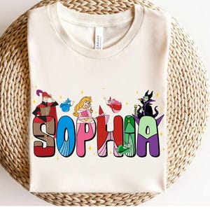 Personalized Disney Sleeping Beauty Shirt, Custom Name Disney Princess Aurora Shirt, Disneyland Family Vacation Shirt, Magic Kingdom