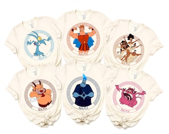 Personalized Disney Hercules Characters Shirt, Disney Hercules Muses Pegasus Megara Hades Pain Panic Shirt, Disneyland Family Matching Tee