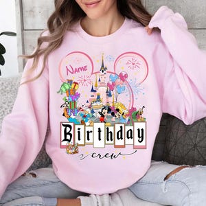 Personalized Mickey and Friends Castle Disney Birthday Shirt, Disney Castle Birthday Squad, Disneyland Family Shirt, Disney Birthday Gifts image 3