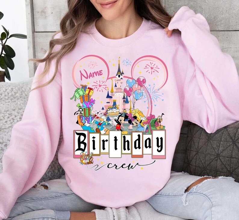 Personalized Mickey and Friends Castle Disney Birthday Shirt, Disney Castle Birthday Squad, Disneyland Family Shirt, Disney Birthday Gifts image 3