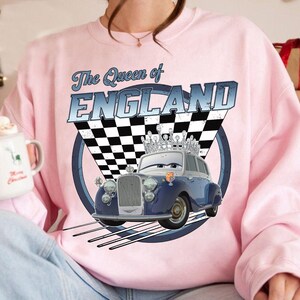 Disney Retro 90s Cars All Characters Shirt, Disney Cars Land Checkerboard Racing Shirt, Disneyland Vacation Family Matching Shirt image 3