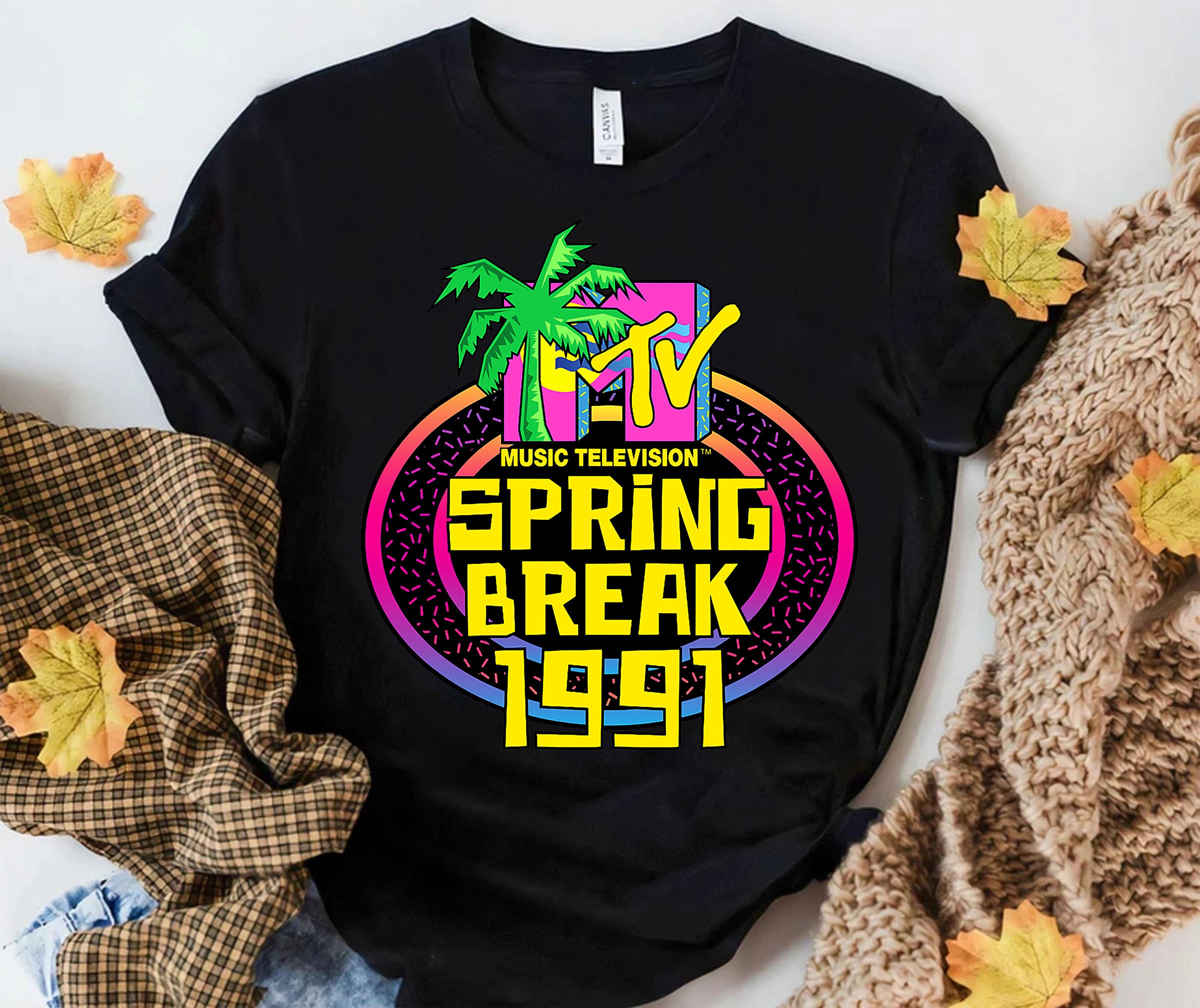 2023 Spring Break Squad Pastel Rainbow Vintage Graphic Sweatshirt