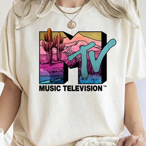 MTV Desert Scene Colorful Logo Graphic T-Shirt, MTV Logo Shirt, Matching Disneyland Family Vacation Shirt, Disney Matching Gifts