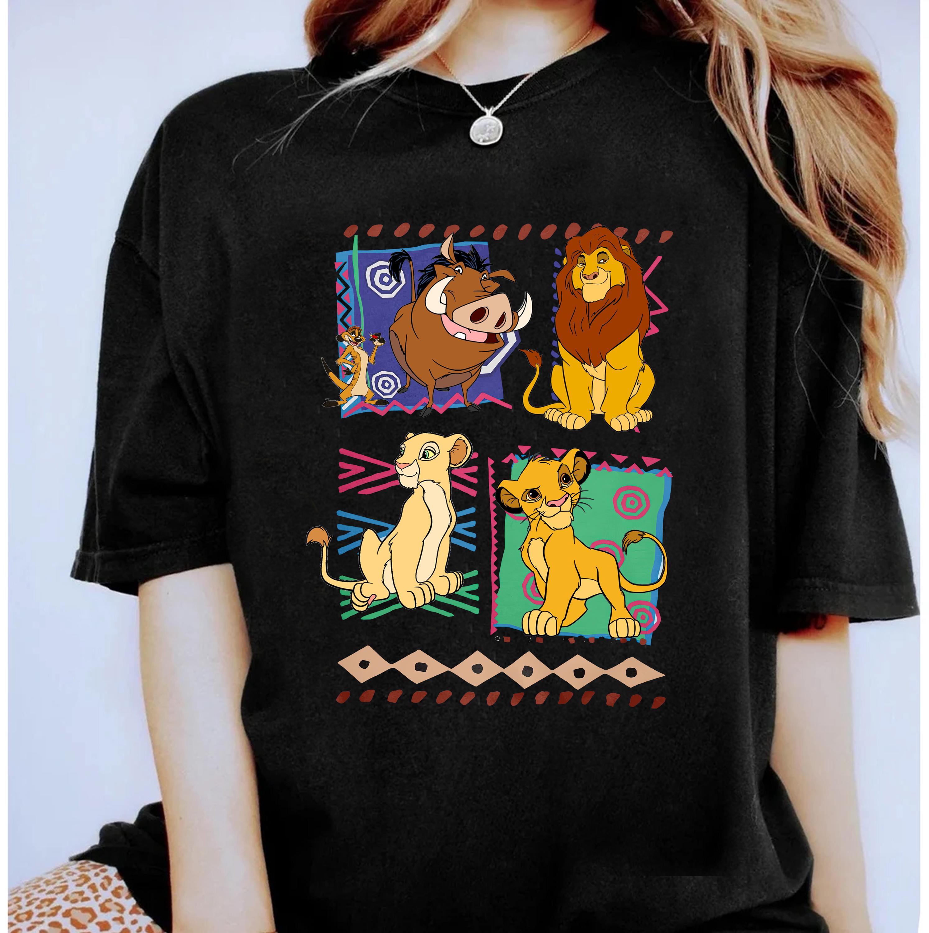 Vintage 90s Disney Lion King Simba and Nala T-shirt, Timon Vintage 90s Disney Lion King Simba and Nala T-shirt, Timon