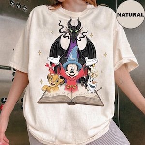 Disney Mickey Mouse Fantasia Sorcerer Shirt, Olaf Sebastian Lumière Simba The Lion King Shirt, Disneyland Family Trip Shirt, Birthday Gift image 1