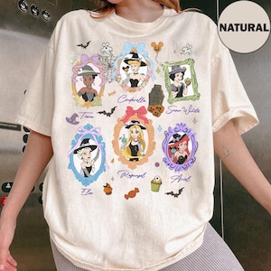 Disney Princess Coquette Bows Halloween Shirt, Disney Witches Snow White Tian Cinderella Halloween Costume, Disneyland Spooky Trip Shirt