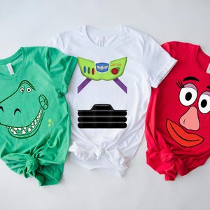 Disney Pixar Toy Story Halloween-Kostüm mit großem Gesicht, Woody Buzz Jessie Bo Peep Slinky Rex Forky Lotso Hamam, Disneyland Familienurlaub Shirt Bild 2