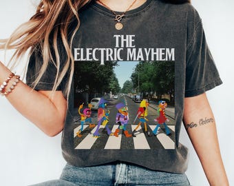 Maglietta Disney The Muppets Abbey Road Dr Teeth and The Electric Mayhem, maglietta per vacanze in famiglia a Disneyland, regalo di compleanno abbinato a Disney World