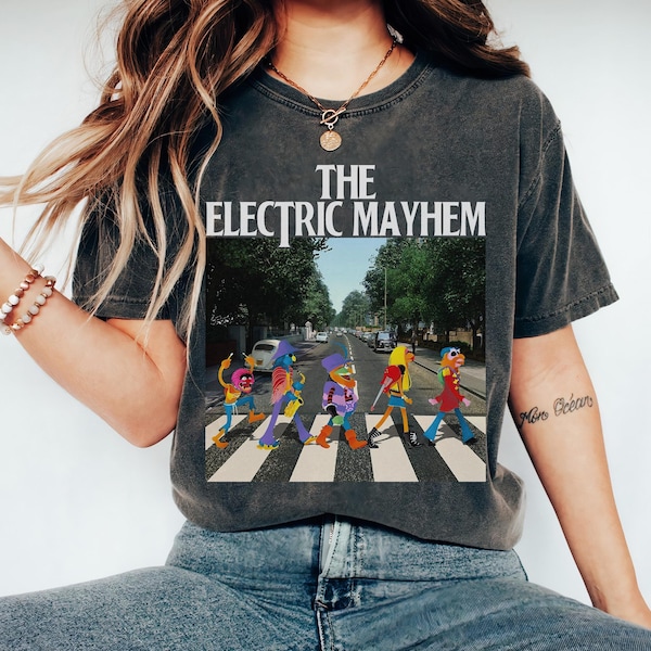 Koszulka Disney Muppets Abbey Road Dr Teeth i Electric Mayhem, koszulka z motywem rodzinnych wakacji w Disneylandzie, prezent urodzinowy pasujący do Disney World