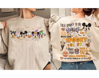 Camiseta de Halloween de Mickey y sus amigos de Disney, Fiesta de Halloween de Mickey de Disney (no tan aterradora), Temporada espeluznante, Camiseta a juego para la familia para el viaje a Disneyland