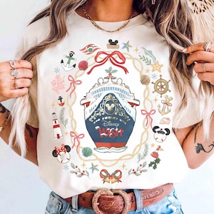 Coquette Bow Disney Very Merrytime Cruises Christmas Shirt,  Merrytime Cruise Wish Treasure Fantasy Dream Shirt, Disneyland Christmas Shirt