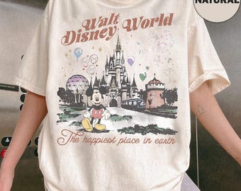 Chemise Disneyworld, chemise Walt Disneyworld rétro, chemise Mickey et ses amis, voyage Disney 2026, chemise Disneyworld vintage, chemise Disney rétro