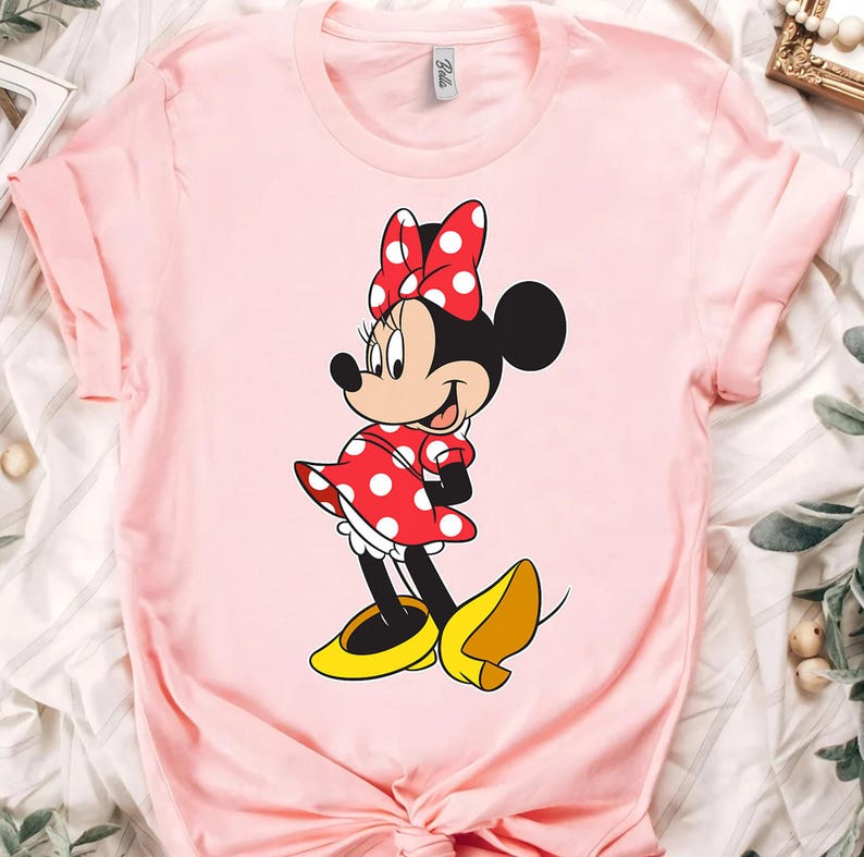 Disney Minnie Mouse Classic Pose T-Shirt, Mickey and Friends Shirt, Disneyland Family Vacation Shirt, Disney World Matching Birthday Gifts image 1