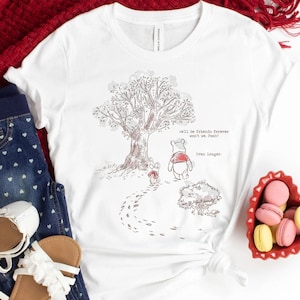 Disney Winnie The Pooh & Piglet Always Friends Forever T-Shirt, Disneyland Family Vacation Trip Shirt, WDW Matching Shirt Birthday Gifts