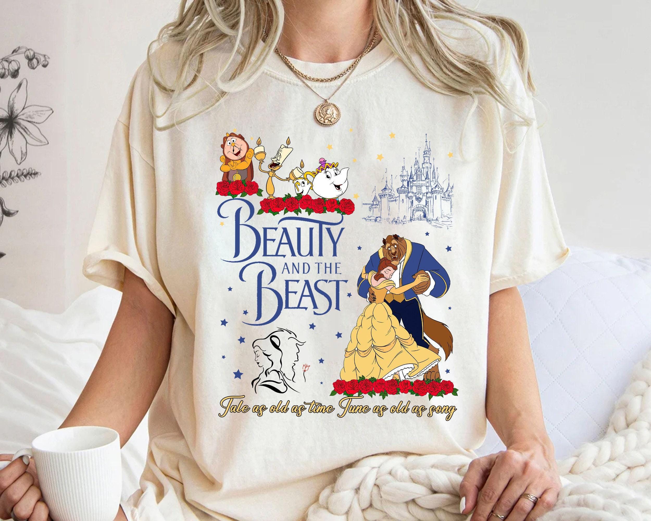 Vintage Disney Beauty and the Beast Shirt, Floral Belle Beauty 