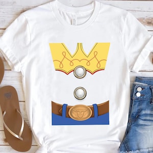 Disney Pixar Toy Story Halloween-Kostüm mit großem Gesicht, Woody Buzz Jessie Bo Peep Slinky Rex Forky Lotso Hamam, Disneyland Familienurlaub Shirt Bild 3