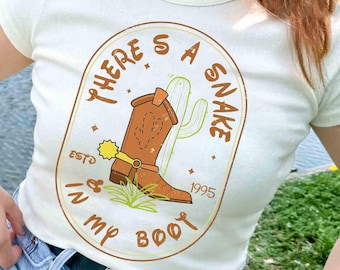 Disney Pixar Toy Story Woody There's A Snake In My Boot Shirt, Funny Toy Story Woody Boot Shirt, Disneyland Trip Family Matching Shirt