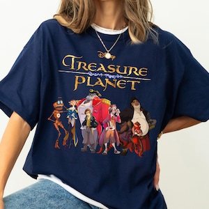 Disney Treasure Planet Vintage Movie Poster Shirt, Treasure Planet Logo and Characters Shirt, Magic Kingdom, Disneyland Trip Family Outfits