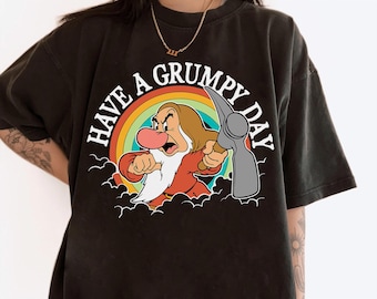 Disney Snow White Grumpy Have A Grumpy Day T-Shirt, Disneyland Family Vacation Trip Shirt, Disney World Matching Birthday Gifts