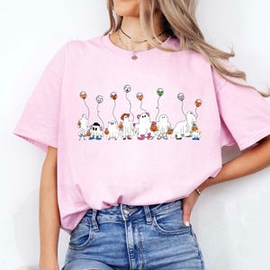 Camiseta Disney Pixar Toy Story Friends Group Boo Ghost Mickey Balloon, Camiseta Magic Kingdom, Camiseta Disneyland Halloween Family Vacation imagem 3