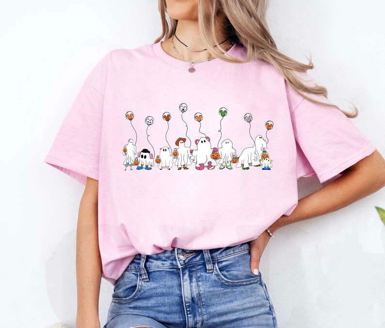 Camiseta Disney Pixar Toy Story Friends Group Boo Ghost Mickey Balloon, Camiseta Magic Kingdom, Camiseta Disneyland Halloween Family Vacation imagem 3
