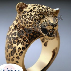 925 Sterling Silver Leopard ring , Sterling Silver Animal Ring, Panther Ring,Unique Animal Ring,Animal lover ring,