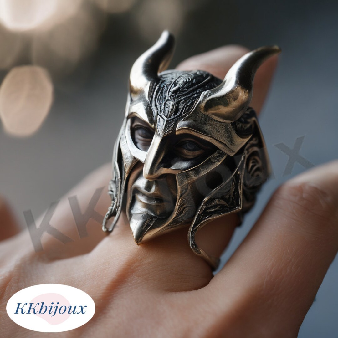 Loki Face Ring , Infinity War ,loki Ring , Man Ring , Rustic Ring , 3D