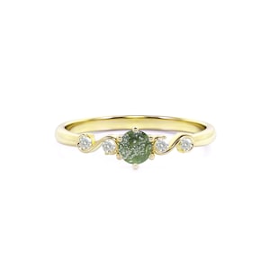 Moldavite Ring, Moldavite Ring, Unique Moldavite Ring, meteorite ring, Authentic Moldavite, Handmade Ring, Christmas gift, Silver Ring