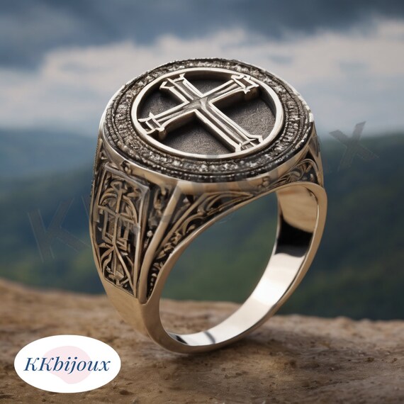 Ladies Religious Ring (22K) - rims16533 - 22K gold ladies beautifully  engraved 